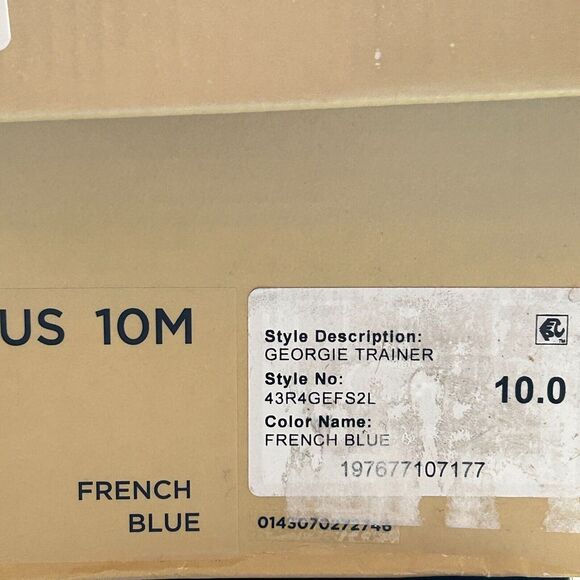 Michael Kors Georgie Trainer Leather Lace Up Sneakers French Blue Women 10M NWB - Picture 10 of 10